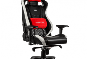 Scaun gaming Noblechairs Epic Real Leather black/red/white/ SGL